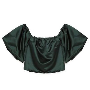 Zara off the shoulder silk blouse TREND